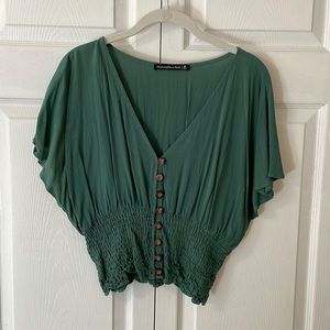 Abercrombie Cropped ruched shirt - so fkn cute
